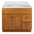 Pemberly Row 37 in Wood Vanity with White Top Fully Assembled