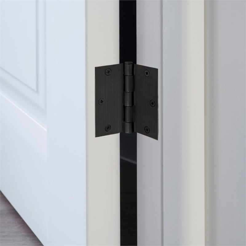 Pemberly Row Oil-Rubbed Bronze Steel Door Hinges 3.5-Inches 10-Pack