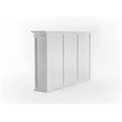 Pemberly Row Hutch Unit with 6 Glass Doors and Solid Wood in White