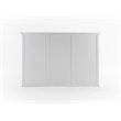 Pemberly Row Hutch Unit with 6 Glass Doors and Solid Wood in White