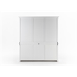 Pemberly Row Hutch Unit with 6 Glass Doors and Solid Wood in White