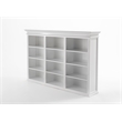 Pemberly Row Hutch Unit with 6 Glass Doors and Solid Wood in White