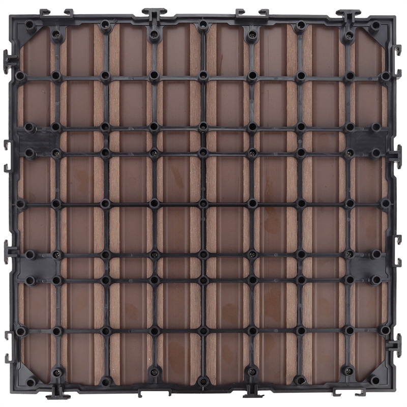 Pemberly Row Square Deck Tiles in Brown Canyon 6 Pack