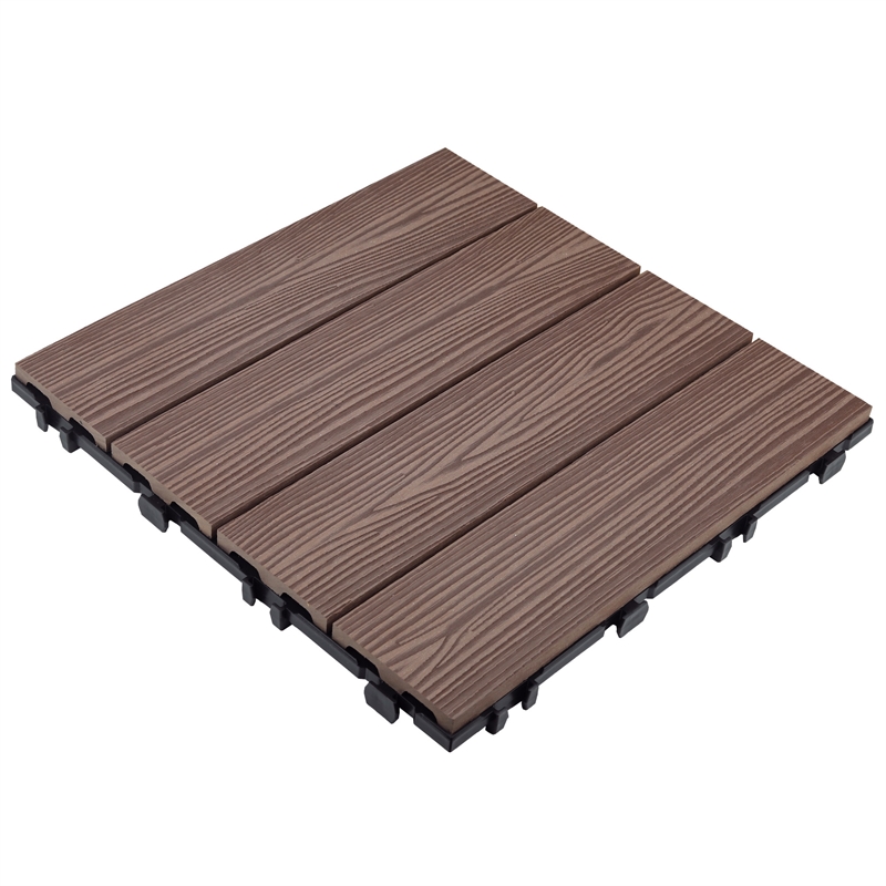 Pemberly Row Square Deck Tiles in Brown Canyon 6 Pack
