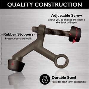 Pemberly Row Hinge Pin Metal Door Stops in Oil Rubbed Bronze 2.1 in 10 Pack