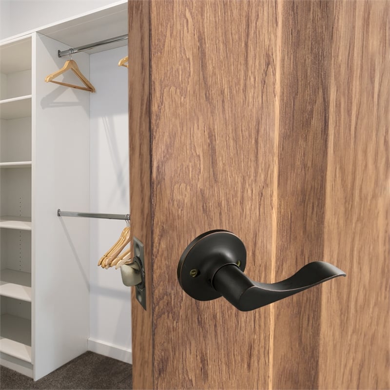 Pemberly Row Metal Passage Door Knobs in Oil Rubbed Bronze 6 Pack