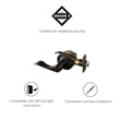 Pemberly Row Metal Passage Door Knobs in Oil Rubbed Bronze 6 Pack