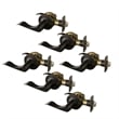 Pemberly Row Metal Passage Door Knobs in Oil Rubbed Bronze 6 Pack