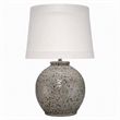 Pemberly Row Transitional Ceramic Table Lamp in Brown with Linen Shade