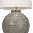 Pemberly Row Transitional Ceramic Table Lamp in Brown with Linen Shade