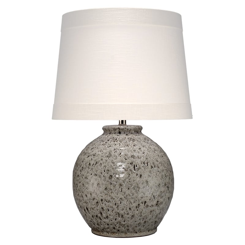 Pemberly Row Transitional Ceramic Table Lamp in Brown with Linen Shade