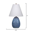 Pemberly Row Ceramic Table Lamp with Linen Shade in Blue