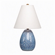 Pemberly Row Ceramic Table Lamp with Linen Shade in Blue