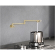 Pemberly Row Brass Wall Mounted Pot Filler Faucet in Brushed Gold
