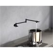 Pemberly Row Brass Wall Mounted Pot Filler Faucet in Matte Black