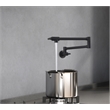 Pemberly Row Brass Wall Mounted Pot Filler Faucet in Matte Black