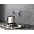 Pemberly Row Brass Wall Mounted Pot Filler Faucet in Chrome