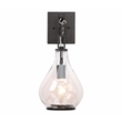 Pemberly Row 1-Light Metal & Glass Drop Wall Sconce in Bronze and Clear