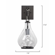 Pemberly Row 1-Light Metal & Glass Drop Wall Sconce in Bronze and Clear