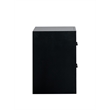 Pemberly Row Nightstand with 2 Drawers Wood Black Finish