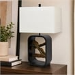 Pemberly Row Set of 2 Resin Table Lamps in Black with 25 Inch Height