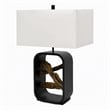 Pemberly Row Set of 2 Resin Table Lamps in Black with 25 Inch Height