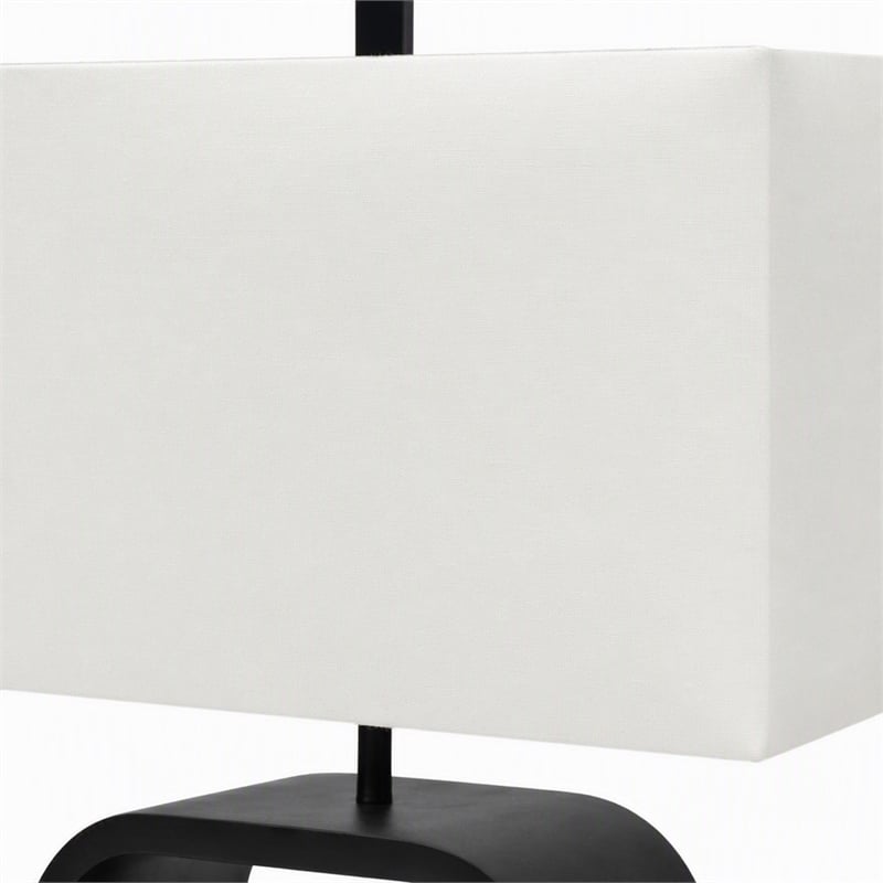 Pemberly Row Set of 2 Resin Table Lamps in Black with 25 Inch Height