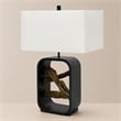 Pemberly Row Set of 2 Resin Table Lamps in Black with 25 Inch Height