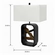 Pemberly Row Set of 2 Resin Table Lamps in Black with 25 Inch Height