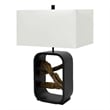 Pemberly Row Set of 2 Resin Table Lamps in Black with 25 Inch Height