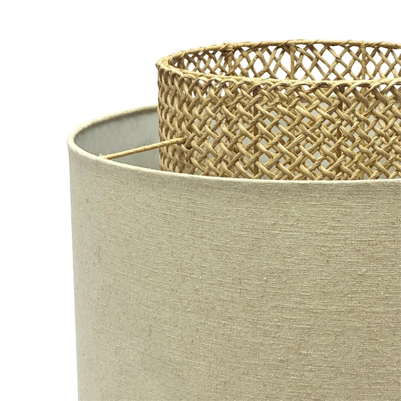 Pemberly Row 25 Inch Table Lamp with Rattan Design and Coastal Elegance