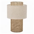 Pemberly Row 25 Inch Table Lamp with Rattan Design and Coastal Elegance