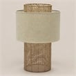 Pemberly Row 25 Inch Table Lamp with Rattan Design and Coastal Elegance