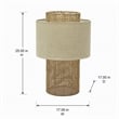 Pemberly Row 25 Inch Table Lamp with Rattan Design and Coastal Elegance