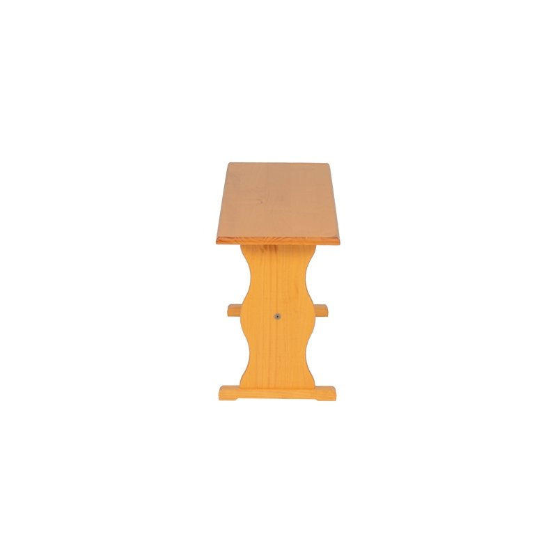 Pemberly Row Pine Wood Dining Bench in Honey Finish
