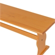 Pemberly Row Pine Wood Dining Bench in Honey Finish