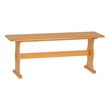 Pemberly Row Pine Wood Dining Bench in Honey Finish
