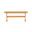 Pemberly Row Pine Wood Dining Bench in Honey Finish