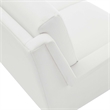 Pemberly Row Upholstered Fabric Sofa in Black White with Metal Legs
