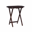 Pemberly Row 5-Piece Folding Tray Table Set with Wooden Octagonal Tops