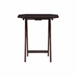 Pemberly Row 5-Piece Folding Tray Table Set with Wooden Octagonal Tops