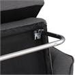 Pemberly Row Chaise Sleeper Sofa in Gray Upholstery with Black Legs