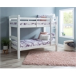 Pemberly Row Twin Over Twin Wood Bunk Bed in White Finish
