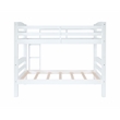Pemberly Row Twin Over Twin Wood Bunk Bed in White Finish