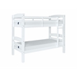 Pemberly Row Twin Over Twin Wood Bunk Bed in White Finish