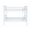 Pemberly Row Twin Over Twin Wood Bunk Bed in White Finish