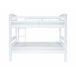 Pemberly Row Twin Over Twin Wood Bunk Bed in White Finish