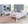 Pemberly Row Twin Over Twin Wood Bunk Bed in White Finish