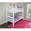 Pemberly Row Twin Over Twin Wood Bunk Bed in White Finish