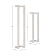 Pemberly Row Mango Wood Towel Rack Set in Rustic White Finish